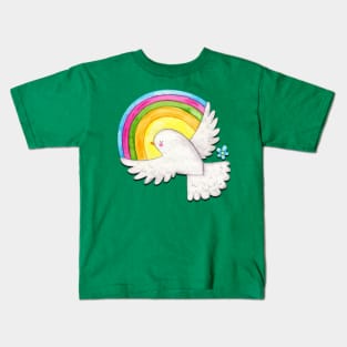 Rainbow Dove Kids T-Shirt